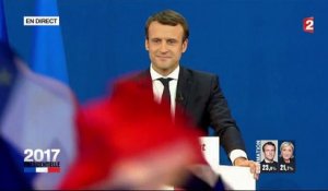 "Voilà." : Emmanuel Macron remercie Brigitte lors de son discours de victoire