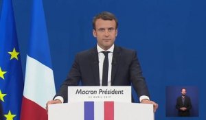 Le discours d'Emmanuel Macron après les résultats du 1er tour