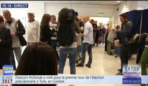 Philippe Poutou a voté à Bordeaux