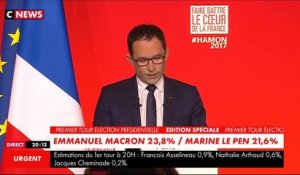 Benoît Hamon appelle à voter Emmanuel Macron