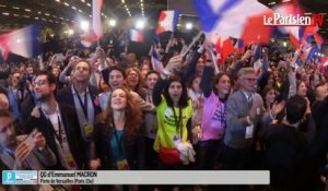 Macron en tête au premier tour : explosion de joie à son QG