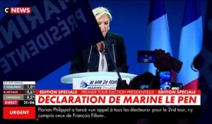 Marine Le Pen : "La première étape qui doit conduire les Français à l’Elysée est franchie"