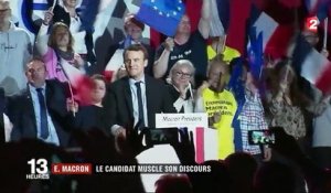E. Macron : le candidat muscle son discours