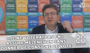 «Je ne voterai pas FN» assure Mélenchon sans donner  de consigne de vote...