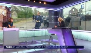 Présidentielle : Emmanuel Macron en campagne à Oradour-sur-Glane