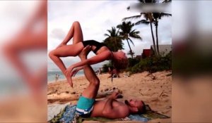 Demande en mariage en mode yoga acrobatique !