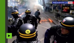 Cocktails Molotov et gaz lacrymogène : la manifestation contre les candidats au second tour dérape