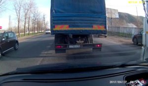 Terrible accident en Russie, un camion fonce dans un bouchon