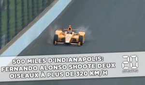 500 miles d'Indianapolis: Fernando Alonso shoote deux oiseaux à plus de 320km/h!