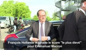 Hollande souhaite le score "le plus élevé" pour Emmanuel Macron