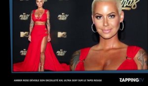 Amber Rose dévoile son décolleté XXL ultra sexy sur le tapis rouge (Vidéo)