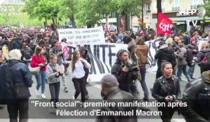 "Front social": 1ère manifestation après l'élection de Macron