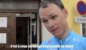 Christopher Froome après avoir été percuté par un chauffard: "Un cas d'agressivité au volant"