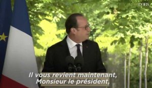 Hollande à Macron : "C'est à vous, cher Emmanuel, de porter ce message"
