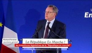 "24 députés sortants investis par la République en marche, des députés socialistes", explique Richard Ferrand sec. général #législatives2017