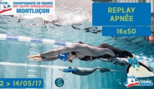 JOUR 2, APNÉE - 16x50 - CHAMPIONNATS DE FRANCE FFESSM - APNÉE - MONTLUÇON 2017