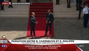 Passation de pouvoirs entre Bernard Cazeneuve et Edouard Philippe