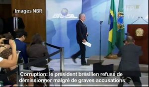 Brésil: "Je ne démissionnerai pas", affirme le président Temer