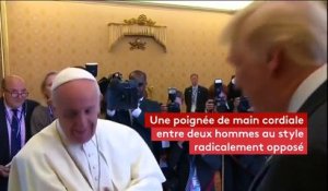Donald Trump et le pape François tout sourire au Vatican (du moins en public)