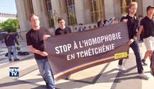 "Stop à l'homophobie en Tchétchénie". Des militants d'Amnesty International interpellent Poutine à Paris