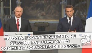 Macron: «Russia Today et Sputnik se sont comportés comme des organes d'influence et de propagande mensongère»