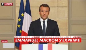 Emmanuel Macron : "Donald Trump commet une erreur, et une faute pour notre planète"