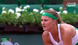 Roland-Garros 2017 : Défense superbe de Kristina Mladenovic (5-5)