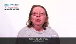 Législatives 2017. Françoise Chauveau : 5e circonscription du Finistère (Landivisiau-Lesneven)