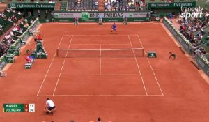 Roland-Garros 2017 : Gros enchaînement de Juan Martin Del Potro (1-0)