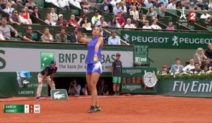 Roland-Garros 2017 : L’amorti de Cornet ne marche pas, Garcia la punit (6-2, 4-2)