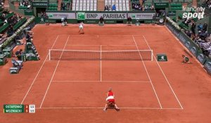 Roland-Garros 2017 : La belle défense de Jelena Ostapenko ! (3-5)