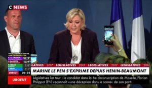 Marine Le Pen s'exprime depuis Hénin-Beaumont