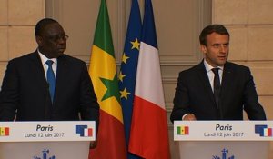 Déclaration conjointe d'Emmanuel Macron avec M. Macky SALL, Président de la République du Sénégal. - vidéo Dailymotion