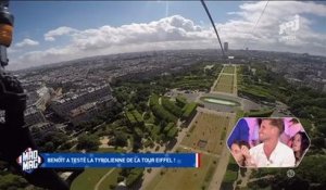 Le Mad Mag : Benoît saute en tyrolienne de la Tour Eiffel-12juin2017