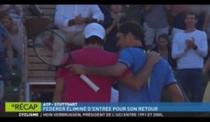 Zap Sport 15 juin : Roger Federer s'est effondré face à Tommy Haas pour son grand retour (vidéo)