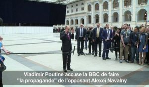 Poutine accuse la BBC de faire "la propagande" de Navalny