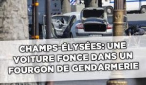 Champs-Élysées: Une voiture fonce sur un fourgon de gendarmerie