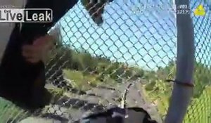 Un policier sauve un homme qui allait sauter sur l'autoroute.