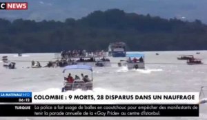 Colombie : Un bateau touristique de quatre étages coule et fait neuf morts et 28 disparus (Vidéo)