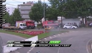 Quand un pilote vient se crasher dans le camion de pompier qui sécurise la course