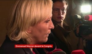 Discours de Macron #CongresVersailles : "Ça reste très vague (...) ce flou là commence à devenir assez inquiétant", Marine Le Pen