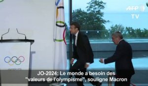 JO-2024: le monde a besoin des "valeurs de l'olympisme" (Macron)