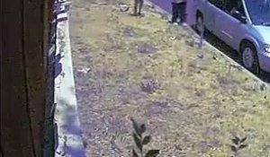 Kidnapping d'une femme filmé par une caméra de surveillance