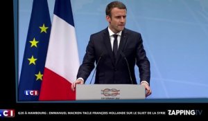 G20 à Hambourg : Emmanuel Macron tacle François Hollande sur le sujet de la Syrie (Vidéo)