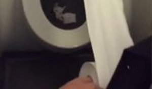 Les toilettes d'un avion de ligne sont vraiment puissantes... la preuve en images !