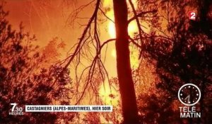 Incendies : les pompiers ont veillé toute la nuit à Castagniers pour maintenir les flammes à distance des habitations