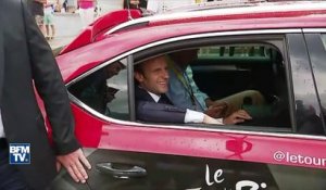 Tour de France: Emmanuel Macron arrive à Saint-Michel-de-Maurienne pour la 17e étape