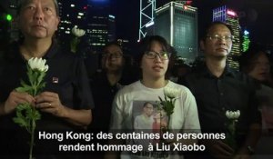 Hong Kong rend hommage au prix Nobel de la paix Liu Xiaobo