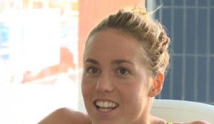 Natation: Championnat du monde - Eau libre - Lara Grangeon en pleine préparation dans l'eau glacée