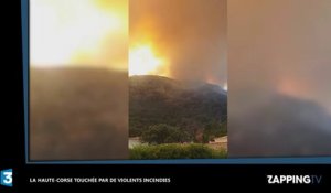 Corse : De violents incendies ravagent le nord du département (Vidéo)